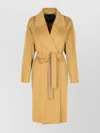 Max Mara Cashmere Coat With Belted Waist And Notched Lapels