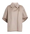 Max Mara Cashmere Collar Cape In Neutral
