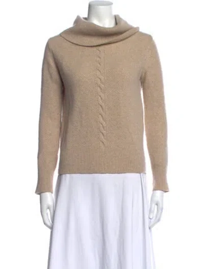Pre-owned Max Mara Cashmere Cowl Neck Sweater In Neutral