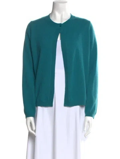 Pre-owned Max Mara Cashmere Crew Neck Sweater In Blue