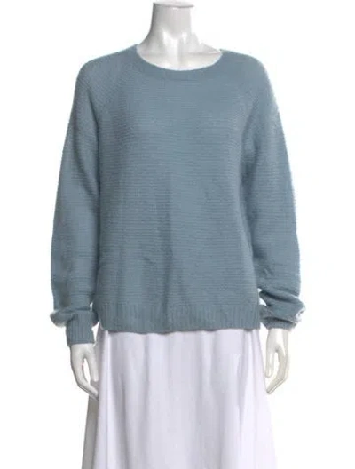 Pre-owned Max Mara Cashmere Crew Neck Sweater In Blue