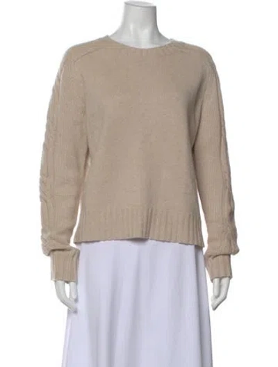 Pre-owned Max Mara Cashmere Crew Neck Sweater In Brown