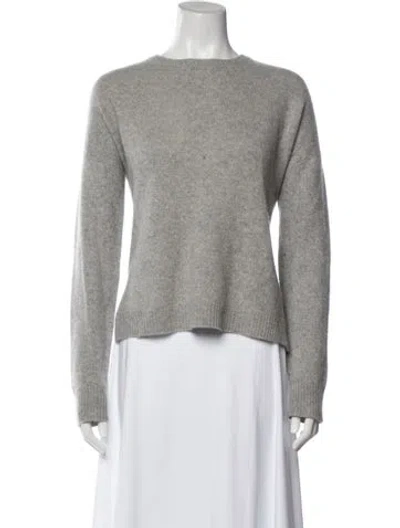 Pre-owned Max Mara Cashmere Crew Neck Sweater In Gray