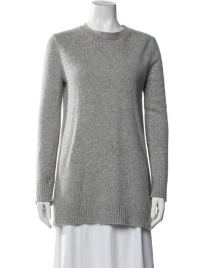 Pre-owned Max Mara Cashmere Crew Neck Sweater In Grey