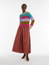 Max Mara Cashmere Crew-neck Sweater In Multicolour