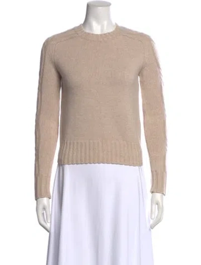 Pre-owned Max Mara Cashmere Crew Neck Sweater In Neutral