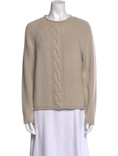 Pre-owned Max Mara Cashmere Crew Neck Sweater In Neutral