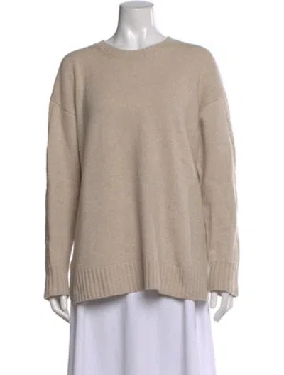 Pre-owned Max Mara Cashmere Crew Neck Sweater In Neutral