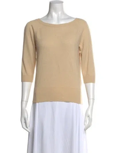 Pre-owned Max Mara Cashmere Crew Neck Sweater In Neutrals