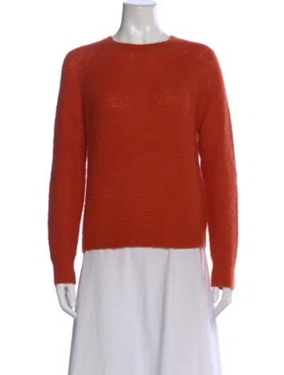Pre-owned Max Mara Cashmere Crew Neck Sweater In Orange