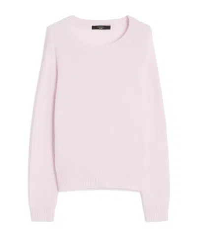 Max Mara Cashmere Crew Neck Sweater In Purple