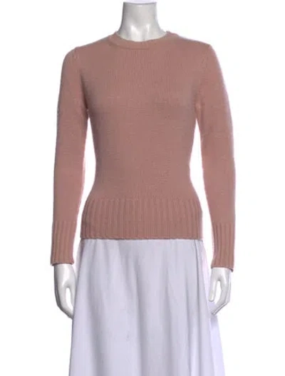 Pre-owned Max Mara Cashmere Crew Neck Sweater In Pink
