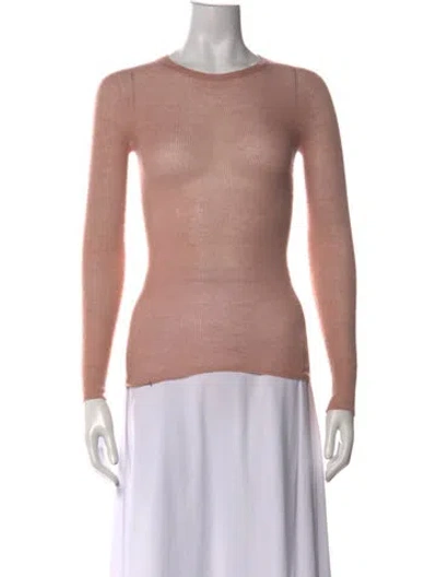 Pre-owned Max Mara Cashmere Crew Neck Sweater In Pink