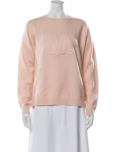 Pre-owned Max Mara Cashmere Crew Neck Sweater In Pink