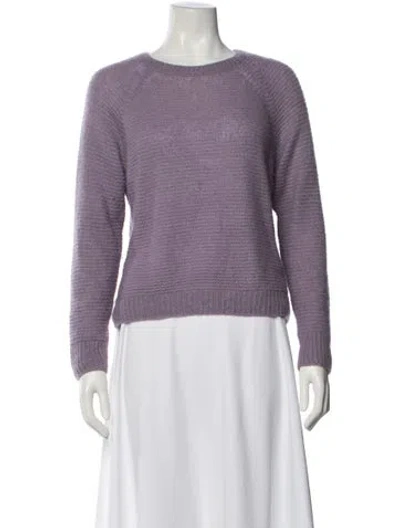 Pre-owned Max Mara Cashmere Crew Neck Sweater In Purple