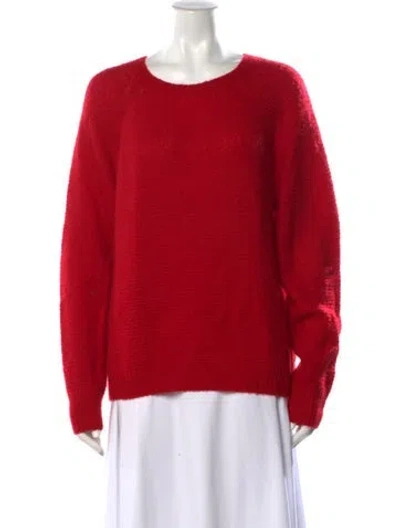 Pre-owned Max Mara Cashmere Crew Neck Sweater In Red