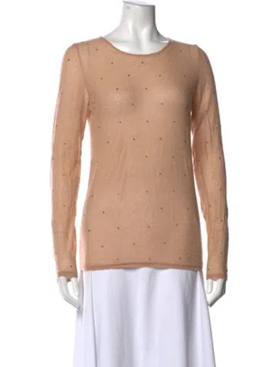 Pre-owned Max Mara Cashmere Crew Neck Top In Neutral
