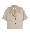 Max Mara Cashmere Cropped Cape In Nude