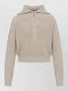 Max Mara Tequila Cropped Pullover Textured Knit Ribbed In Brown