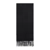 Max Mara Luxurious Cashmere Scarf With Fringed Hem And Logo Embroidery