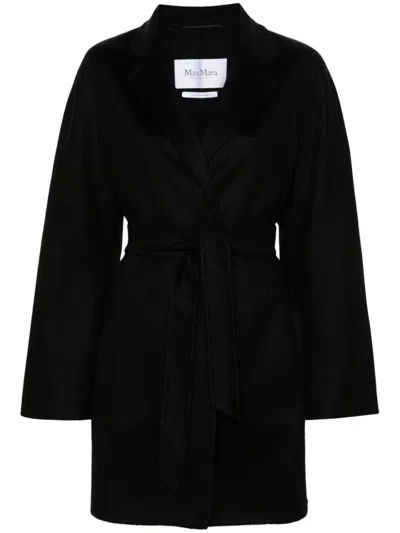 Max Mara Cashmere Double-breasted Coat In Black