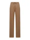 Max Mara Cashmere Drawstring Trousers In Neutral