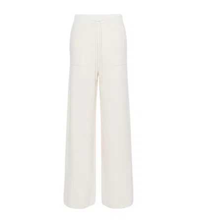 Max Mara Cashmere Drawstring Trousers In White