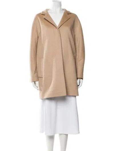 Pre-owned Max Mara Cashmere Faux Fur Coat In Brown