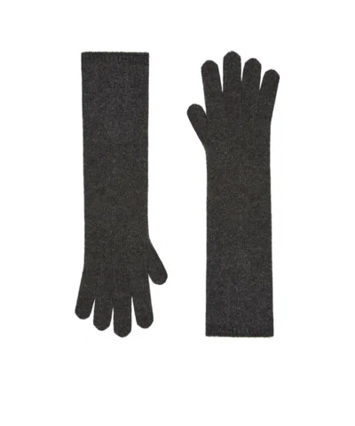 Max Mara Cashmere Gloves In Black