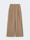 Max Mara Cashmere Flannel Trousers In Brown