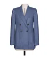Max Mara Cashmere Foule Blazer In Blue