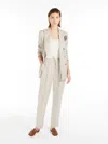 Max Mara Cashmere Foulé Trousers In Sand