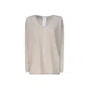 Max Mara Cashmere Freccia Jumper With V-neckline In Grey