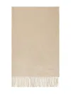 Max Mara Cashmere Fringed Scarf In Brown