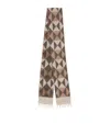 Max Mara Cashmere Geometric Scarf In Green