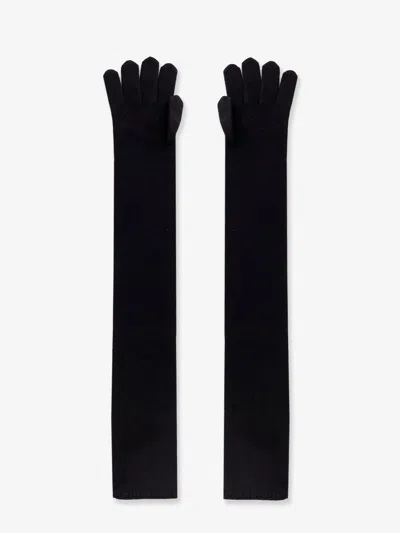 Max Mara Cashmere Gloves In Black