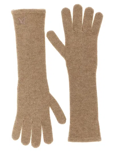 Max Mara Cashmere Gloves In Beige