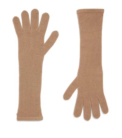 Max Mara Cashmere Gloves In Beige
