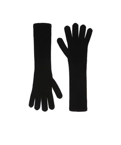 Max Mara Cashmere Gloves In Black