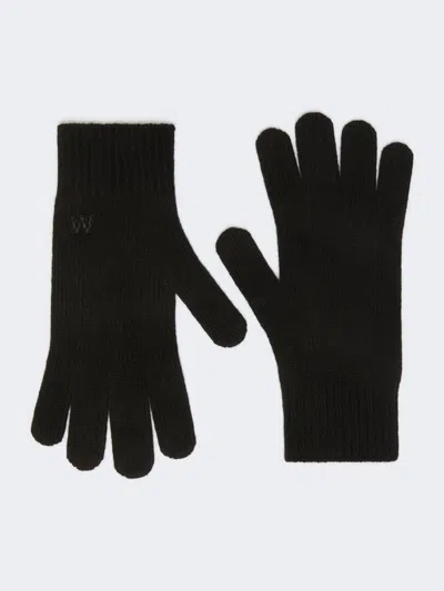 Max Mara Cashmere Gloves In Black