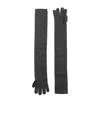 Max Mara Timor Long Gloves Five Finger Design In White