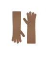 Max Mara Cashmere Gloves In Brown