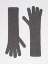Max Mara Cashmere Gloves In Dark Grey