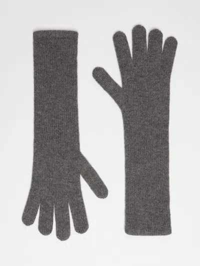 Max Mara Cashmere Gloves In Gray