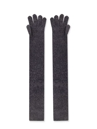 Max Mara Cashmere Gloves In Grey