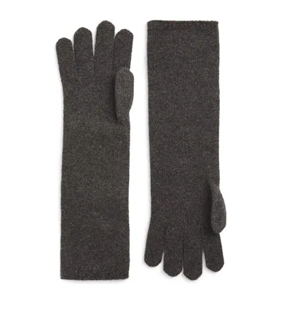 Max Mara Cashmere Gloves In Grey