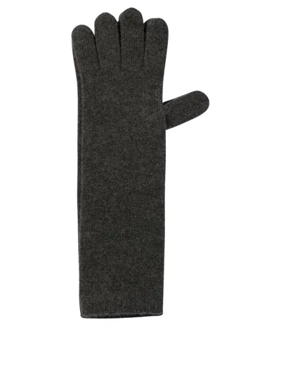 Max Mara Cashmere Gloves In Grey