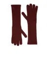 Max Mara Cashmere Gloves In Burgundy