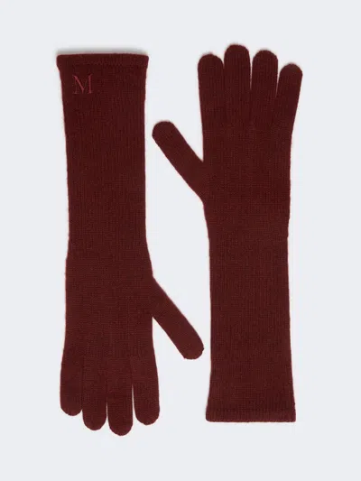 Max Mara Cashmere Gloves In Pink