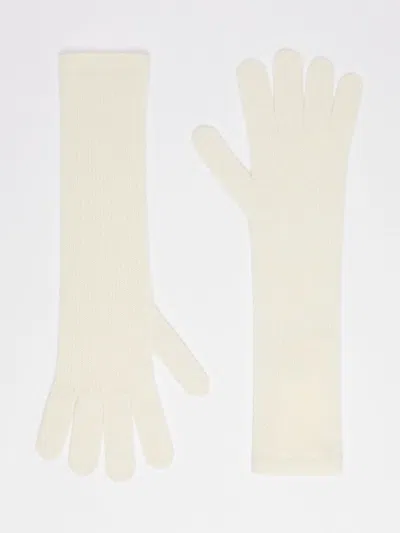 Max Mara Cashmere Gloves In Neutral